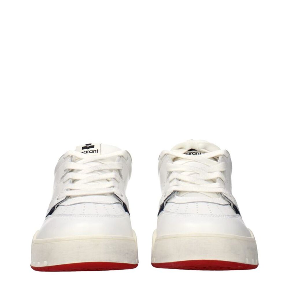 Isabel Marant White Leather Low Top Men's Sneakers - Picture 3 of 5